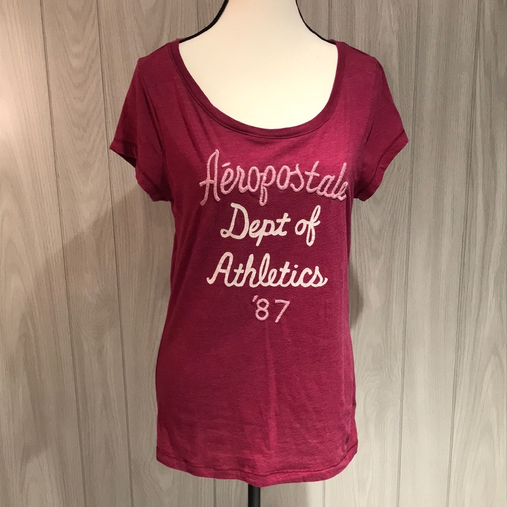 Aeropostale women’s maroon short sleeve shirt size XL